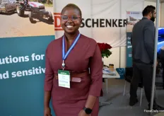 Vivian Wanza with DB Schenker promoted the company’s global transport solutions and their sustainable end-to-end solutions